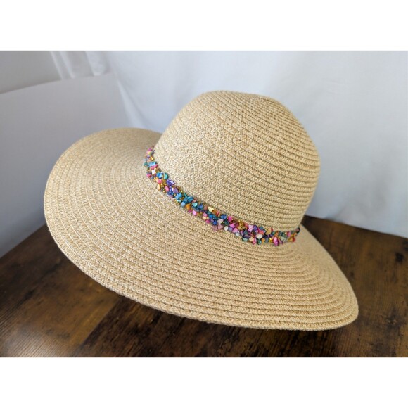 Jacobson Hat Accessories - Jacobson Hat Wide Brim Straw Sun Hat One Size Fits All Western Boho Chic Summer